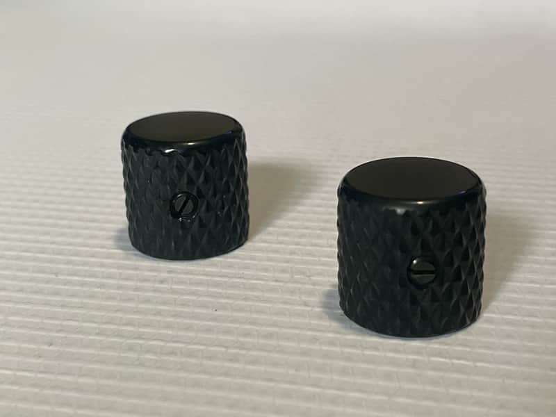 2020's Era MIM Charvel San Dimas Pro Mod Guitar Black Heavy Knurl Volume Knob Set x2 image 1