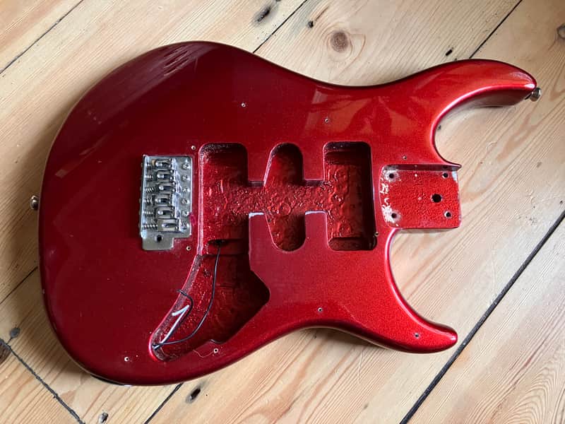 Peavey Raptor Plus Electric Guitar Body Solid Wood Wine Red Metallic image 1