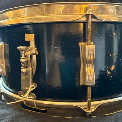 Ludwig No. 490 Pioneer 6.5x14" 6-Lug Snare Drum 1964 Blue Lacquer image 9