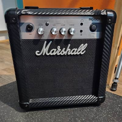 Marshall MG Carbon Fiber MG10CF 2-Channel 10-Watt 1x6.5" Solid State Guitar Combo 2011 - 2018 - Black Carbon Fiber image 1
