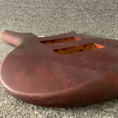 Unfinished Mahogany Jazz Bass Style Body for 4 or 5 String Build image 8