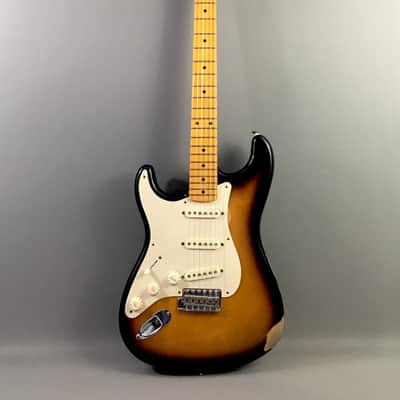 LEFTY! Fender American Vintage ‘57 Reissue Strat Ash Clapton Brownie Tribute Stratocaster Custom Relic Nitro 7.6 Lb HSC image 8