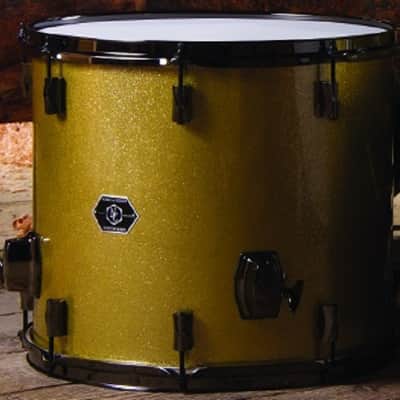 Noble & Cooley *Pre-Order* Horizon Series 16x16" Gold Sparkle Floor Tom Drum w/Legs & Black Hardware | Made in the USA | Special Order | Authorized Dealer image 1