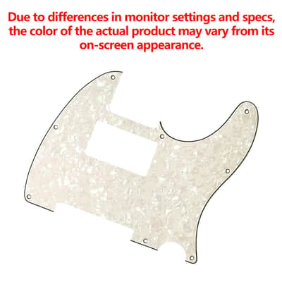 4 Ply Tele HS/HH Pickguard 8-Hole Electric Guitar Pickguard Scratch Plate for USA/Mexican Fender Modern Style Standard Tele Telecaster JT/HB-04 Vintage White Pearl image 3