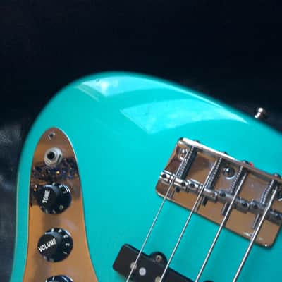 1993 Fender American Standard Longhorn Jazz Bass Metallic Caribbean Mist  With AVRI Hard Case! RARE image 18