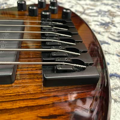 Miura Guitars U.S.A. MB-R 6st Cocopolo Top / Ash Body / Ebony Fingerboard  6 strings Hi-end Bass guitar image 10