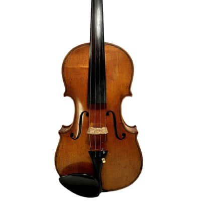 Vintage 4/4 Violin Outfit – Beautiful Flamed Maple Back – Old European Labeled Violin with Bow & Case – Warm Resonant Tone (Video) image 5