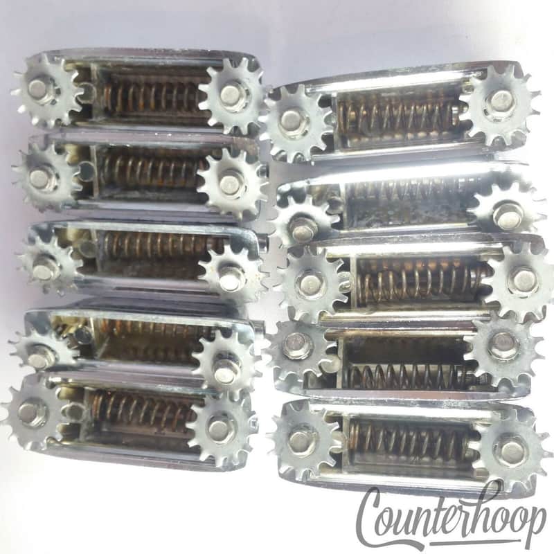 *Rogers 10x Beavertail Bass Drum Lugs Chrome Dayton Powertone Large Vintage 60s* image 1