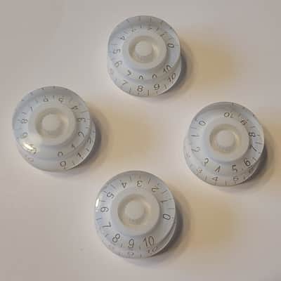 White Guitar speed knobs set of 4 by Budreau Guitars image 2