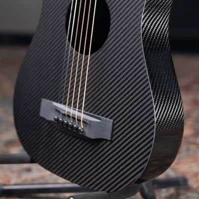 KLOS Acoustic Travel Guitar Left-Handed with Gig Bag image 4