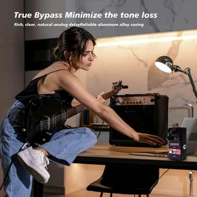 Satone Delay Guitar Pedal,Spritwalker Electric Guitar Effect Pedal Delay DC 9V Mini Analog Delay Pedal True Bypass image 7