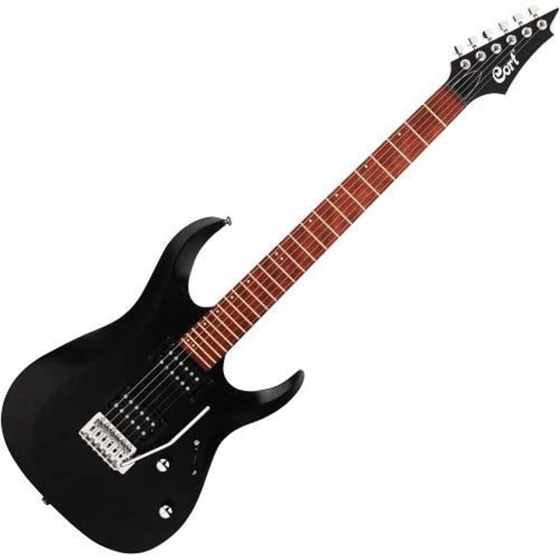 Cort X Series X100OPBK-U Electric Guitar, Open Pore Black image 1