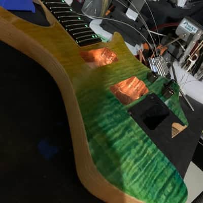 Impossible@guitar 7 strings With Sophia CSL 2:92 Seven 2026 - Avatar Green + GHOSTFIRE BULLET 3.0 HIGH-END SUPER THICK PADDED GIGBAG Safe Shipping image 7