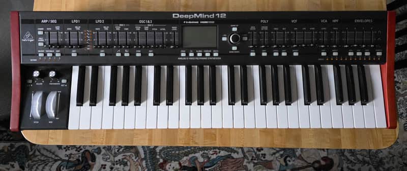 Behringer DeepMind 12 49-Key 12-Voice Polyphonic Analog Synth 2016 - Present - Black image 1