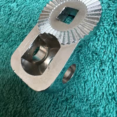 Ludwig Vintage Double Tom Drum Mount Holder - L Arm Geared Tilter Part 70s - Chrome image 6