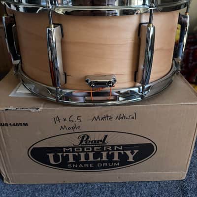 Pearl MUS1465M/C224 Modern Utility 14x6.5" Maple Snare Drum 2010s - Matte Natural image 4