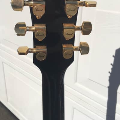 Samick  les paul custom   1987 Black  very rare the samick lawsuit headstock image 10