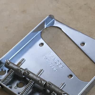 Vintage 50s Reissue Fender Pat. Pend. USA Lightly Aged Tele Ashtray Bridge Relic 3 Threaded Saddles image 12