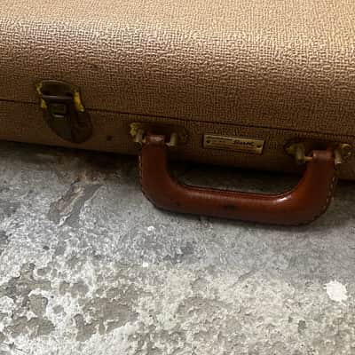 Fender Jazzmaster 1960-1961 original brown tolex case burnt gold orange plush GREAT CONDITION Vintage PRE-CBS image 7