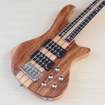 Cusyom 5 String Electric Bass, Hickory Top Ash Body, Maple Neck Through, 24 Frets Fingerboard image 1