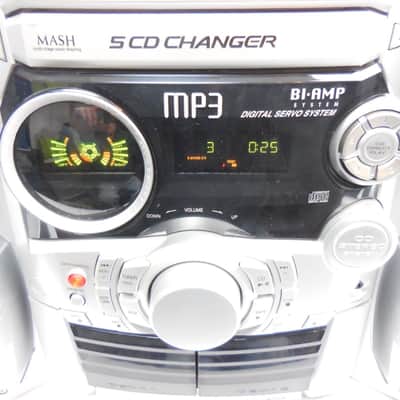 Panasonic SA-AK320 1980s / 90s silver Space Age Looking Boombox Hifi System image 2