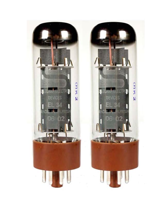 New 2x Svetlana EL34 | Matched Pair / Duet / Two Tubes | Free Ship image 1