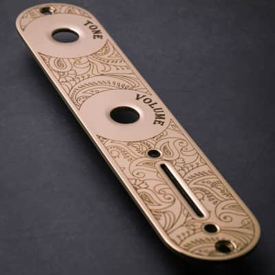 TL Paisley Hardware Kit (Tele/Telecaster Bridge & Plates / Engraved) image 7