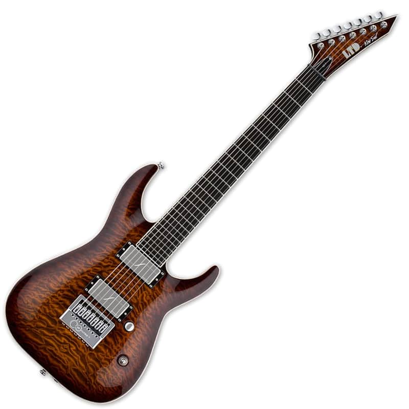 ESP LTD KS-7 Ken Susi Signature Dark Brown Sunburst image 1