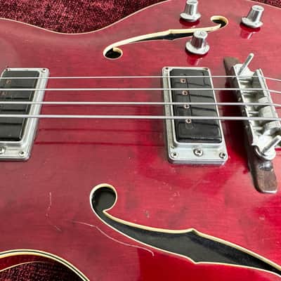Yamaha SA-70 Short Scale Bass Guitar - Fretless - Semi Acoustic - Jumbo Hard Case - 1969 image 17