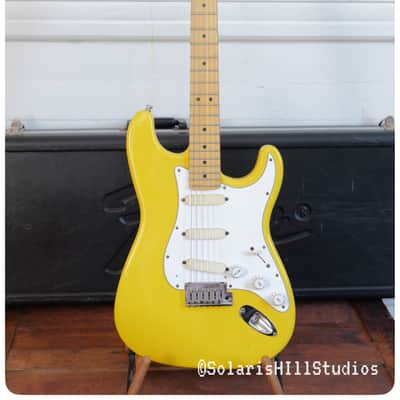 Graffiti Yellow Fender Strat Plus with Maple Fretboard 1987 - 1988 image 1