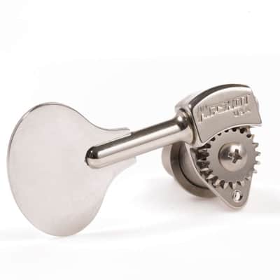 Hipshot Ultralite USA HB6L Lollipop 1/2 Nickel - Single Bass tuner, treble side image 1
