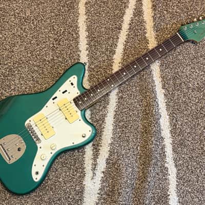 Clean! 2000 Fender Japan JM66-80 Jazzmaster Reissue MIJ CIJ Ocean Turquoise Metallic OTM w/Matching Headstock Tokai/Dyna Factory Era image 2