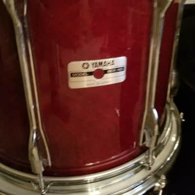 Yamaha Recording Custom Cherry 10x10, 10x12, 12x14, 14x16 Toms
16x22 Bass Drum Cherrywood 80's Japan Wine Walnut Color Recording Custom 80's Cherry Wood Cherrywood Wine image 6