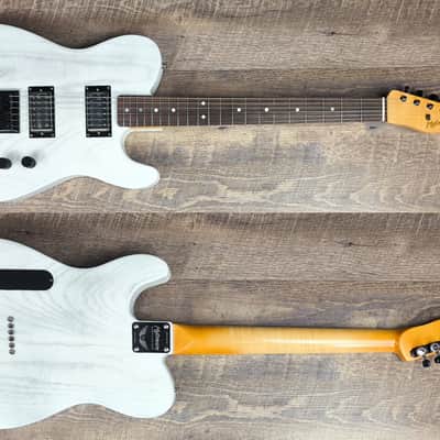 MyDream Partcaster Custom Built - White Swamp Ash Novel Foil Lollar image 1