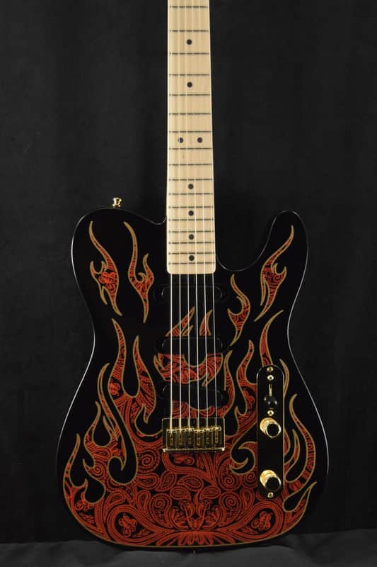Mint Fender James Burton Telecaster Red Paisley Flames Maple Fingerboard