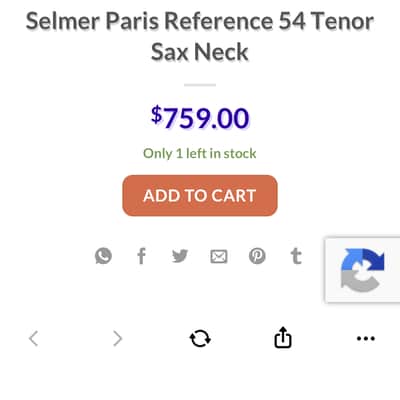 Selmer Tenor Reference 54 neck only 2000s - Lacqured image 8