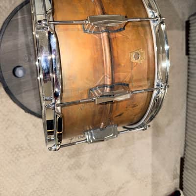 Ludwig CopperPhonic 8x14" 10-Lug Snare Drum 2017 - Present - Raw Patina Copper image 4