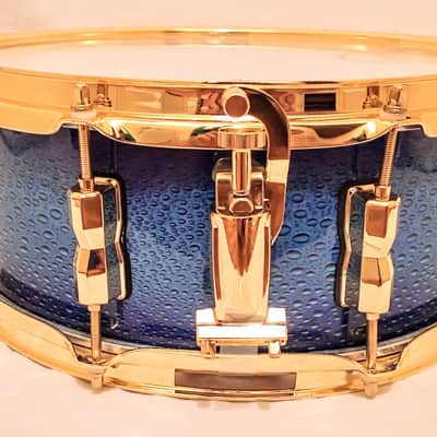 MP CUSTOM MAPLE WARRIOR SERIES SNARE DRUM (C VIDEO) BOTTOM RE-RING 2025 - BRASS/BLUE BUBBLES - FREE SHIP TO C-USA! image 6
