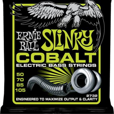 Ernie Ball 2732 Regular Slinky Cobalt 4-String Bass Guitar Strings, 50-105 Long Scale image 1