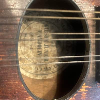 Mandolin Gibson A-Jr Gibson 1906-1908  - Mahogany Walnut image 5