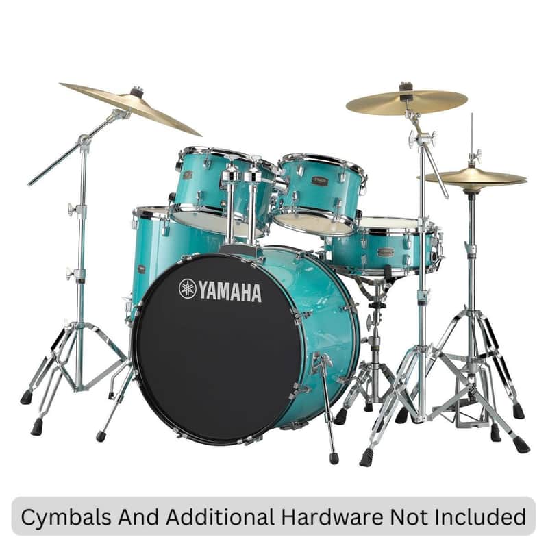 Yamaha Rydeen 5-Piece Shell Pack - 22 inch Bass Drum (Turquoise Glitter) image 1