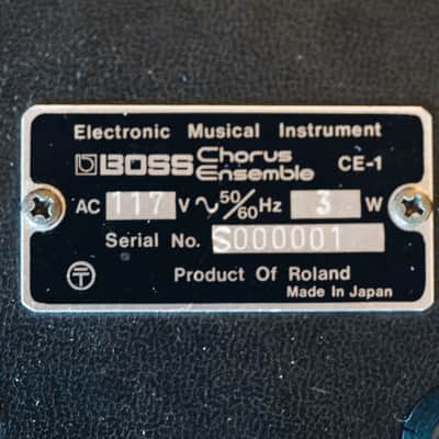 *Holy Grail* Roland Boss CE-1 Chorus Ensemble Serial #S000001 image 7
