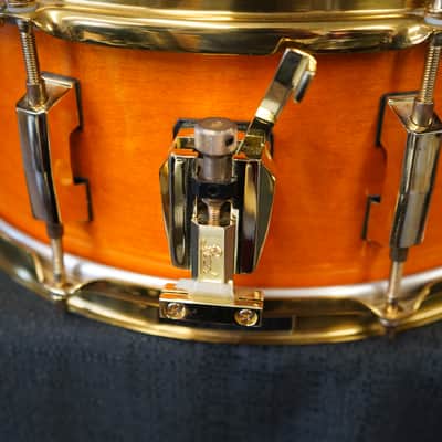 Vintage Pearl/Japan Custom Classic 5x14" One Piece Maple Snare Drum - Honey Natural Lacquer image 8
