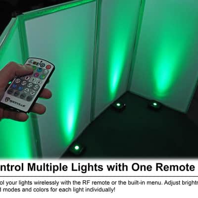 Rockville 4 PACK MINI RF1 V3 Black Rechargable DJ Par Wash Up Lights+Bag+RF+APP image 12