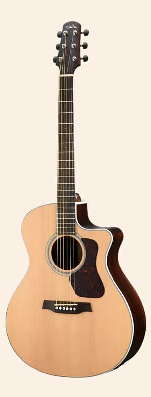 Walden G800CE Natura All-Solid Sitka/Rosewood Grand Auditorium Acoustic Cutaway-Electric Guitar Satin Natural w/Gigbag image 1
