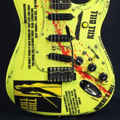 Custom Painted and Upgraded Fender Squier Strat CXS Series Custom  Aged and Worn With Graphics And Matching Headstock image 1