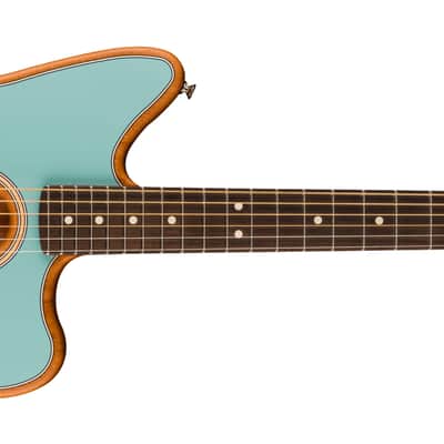 Fender Acoustasonic Player Jazzmaster Rosewood FB Ice Blue with Bag image 1