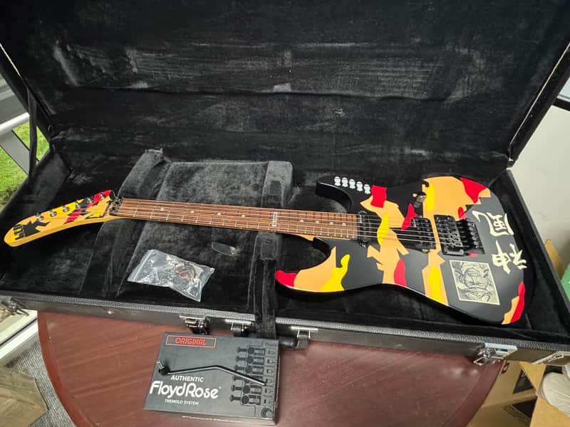 2013 ESP LTD GL-200K George Lynch Signature - Black with Kamikaze Graphic image 1