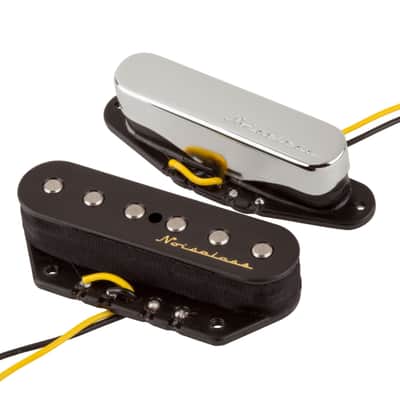 Fender Vintage Noiseless Telecaster Pickups, Set of 2, Nickel and Black image 1