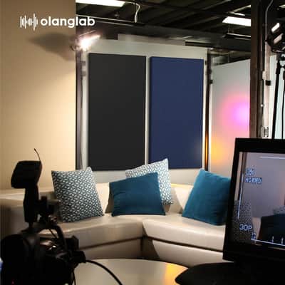 Sound Absorbing Acoustic Wall Panels 2 Pack, 2'' 24''X48'' Fiberglass Sound Dampening Panels, Large Fabric Wrapped Sound Proof Panels For Walls (Navy) image 6